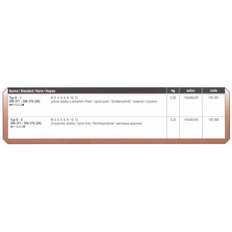 Souprava strojních závitníků válcovaných  238925