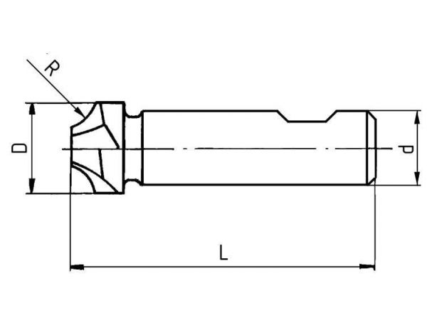 Fréza čtvrtkruhová vydutá F360018 - ZPS