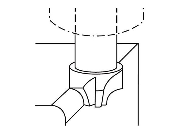 Fréza čtvrtkruhová vydutá F360018 - ZPS