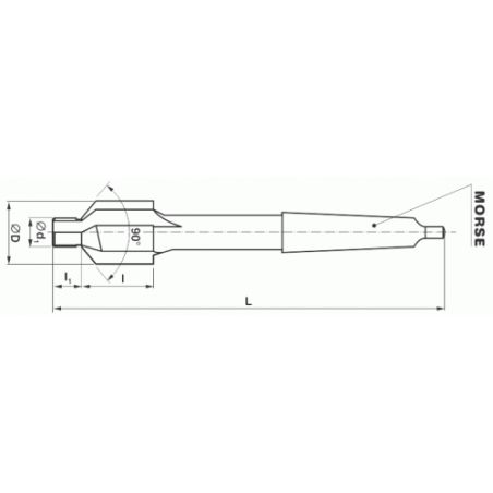 Záhlubník s kuželovou stopkou a vodícím čepem - STIMZET