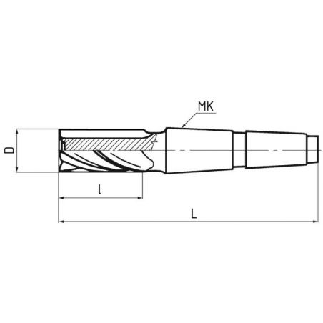 Fréza válcová čelní krátká hrubozubá typ W F410940 - ZPS