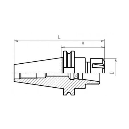 Kleštinový upínač pro kleštiny ER16, SK50 - KFH