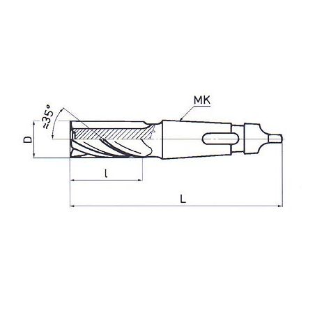 Fréza válcová čelní krátká polohrubozubá F420950 - ZPS