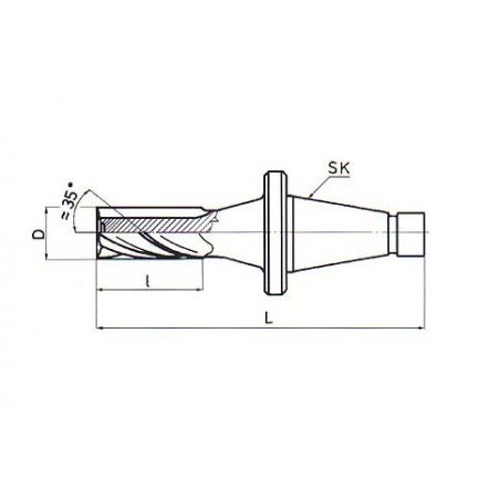 Fréza válcová čelní dlouhá polohrubozubá F421365 (25x80mm) - ZPS