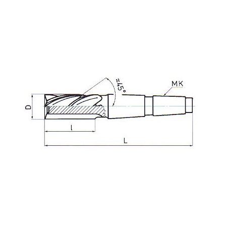 Fréza válcová čelní krátká levořezná hrubozubá F470940 - ZPS