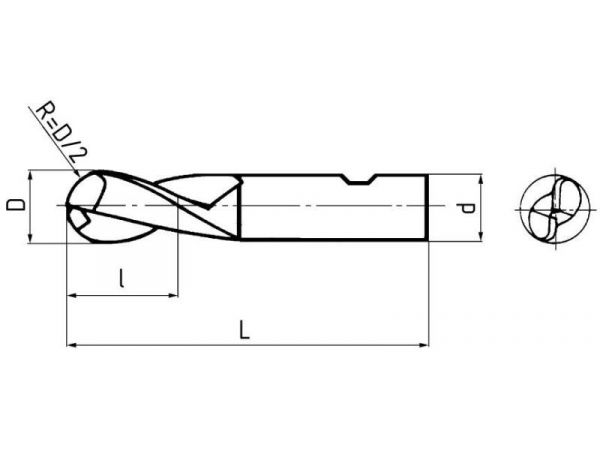 Fréza kopírovací krátká 2 zubá F510418 - ZPS