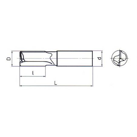 Fréza kopírovací krátká s přímými zuby F500505 - ZPS