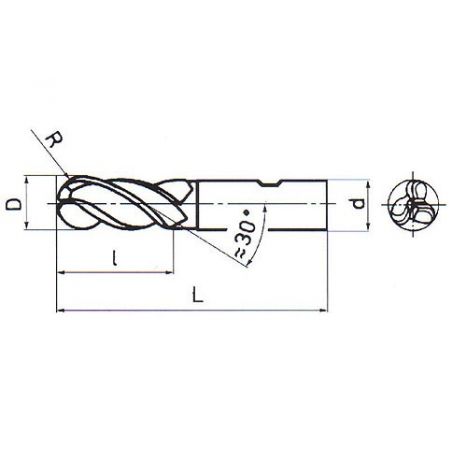 Fréza kopírovací krátká 3 zubá F520418 - ZPS