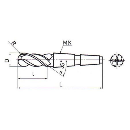 Fréza kopírovací krátká s půlkruhovými břity F530745 - ZPS