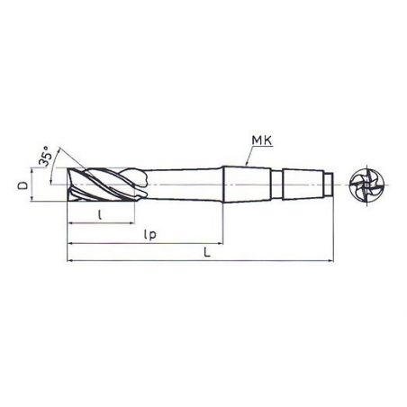 Fréza kopírovací prodloužená F570345 40x63 mm - ZPS