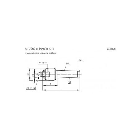 Upínací hrot otočný  bez vyměnitelných vložek 243326