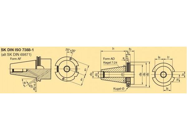 Tepelný upínač - SK40, DIN 69871 AD/F - GUHRING