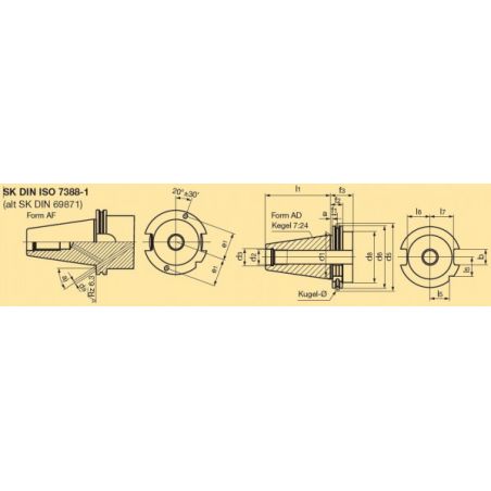 Tepelný upínač - SK50, DIN 69871 AD/F - GUHRING