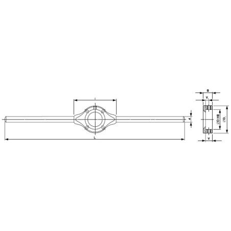 Vratidlo pro závitové kruhové čelisti