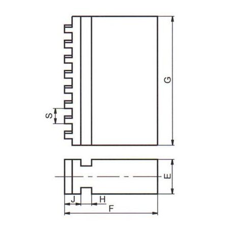 Čelist monobloková špičatá - MC