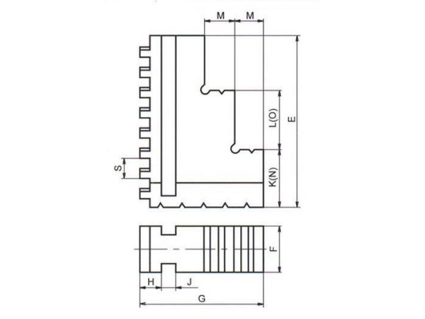 Čelist standardní tvrdá vnější  SCVB