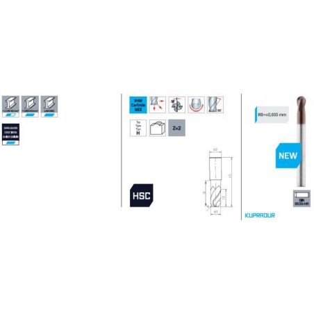 Fréza SK kopírovací dlouhá HSC 2 břitá 7160 - MAYKESTAG