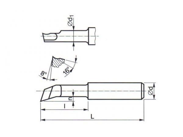 Soustružnický nůž - revolverový vnitřní rohový