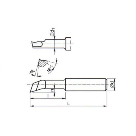 Soustružnický nůž - revolverový vnitřní rohový