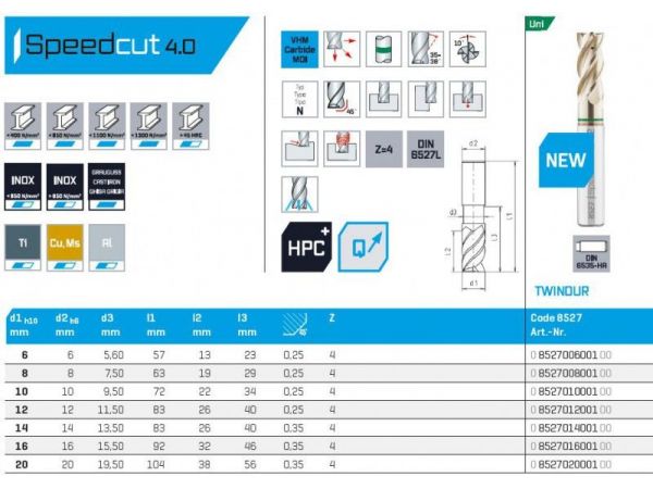 Fréza SK válcová čelní dlouhá HPC s...
