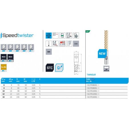 Fréza SK válcová čelní SPEEDTWISTER Uni 6137 - MAYKESTAG