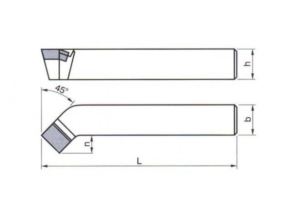 Soustružnický nůž - ubírací ohnutý, levý