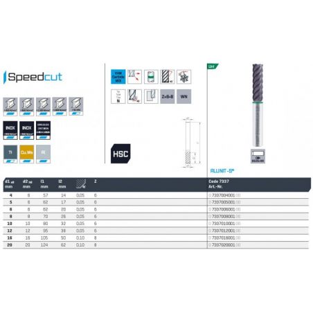 Fréza SK válcová dokončovací extra dlouhá SPEEDCUT Uni 7337 - MAYKESTAG