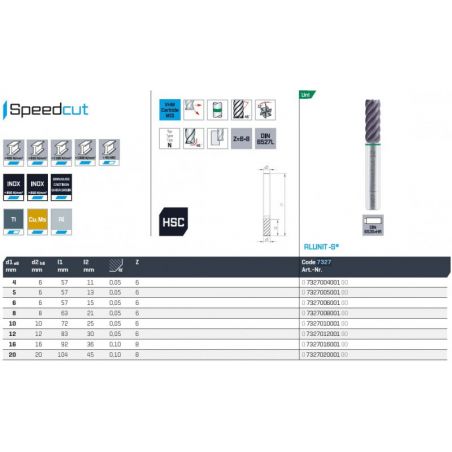 Fréza SK válcová dokončovací dlouhá SPEEDCUT Uni 7327 - MAYKESTAG