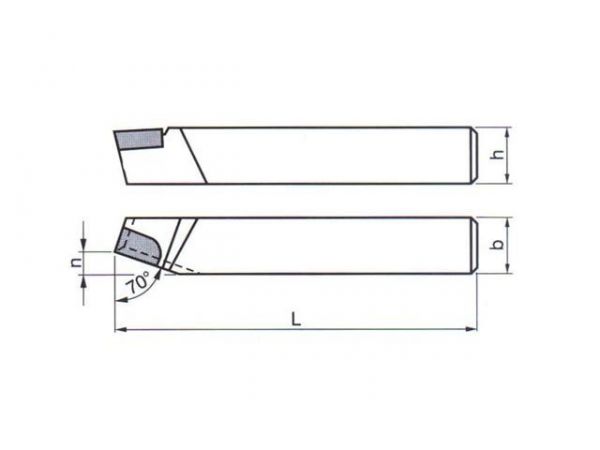 Soustružnický nůž - ubírací přímý, levý