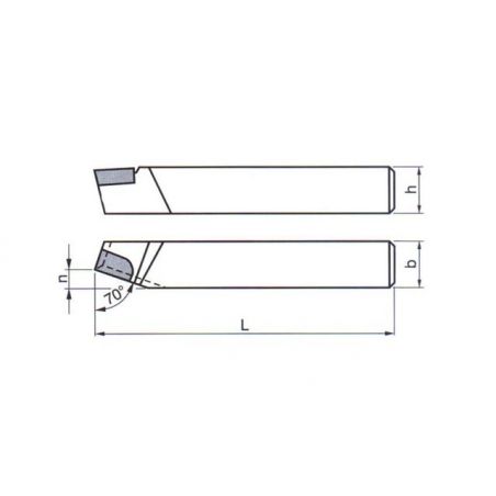 Soustružnický nůž - ubírací přímý, levý