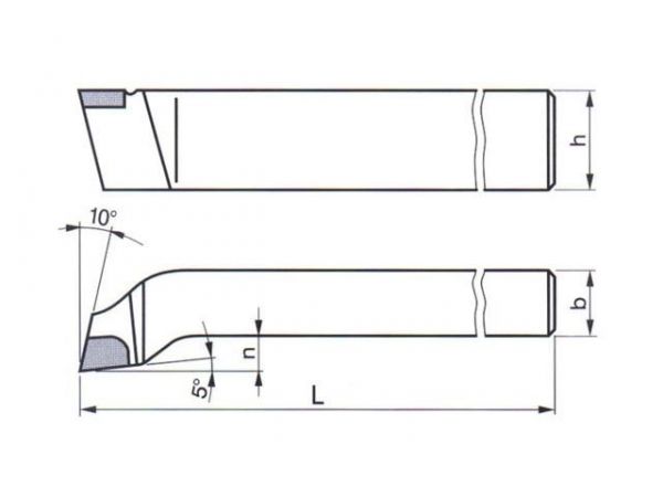 Soustružnický nůž - ubírací rohový, levý