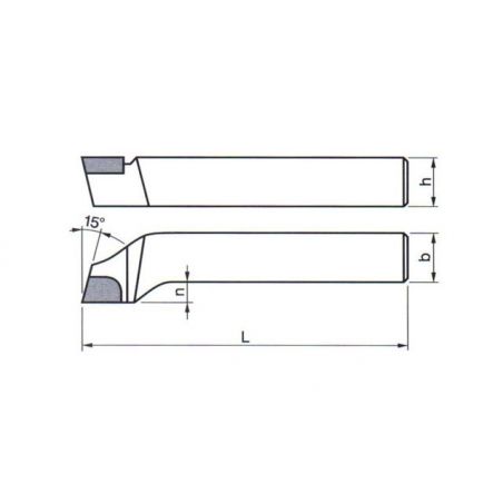 Soustružnický nůž - ubírací stranový, levý