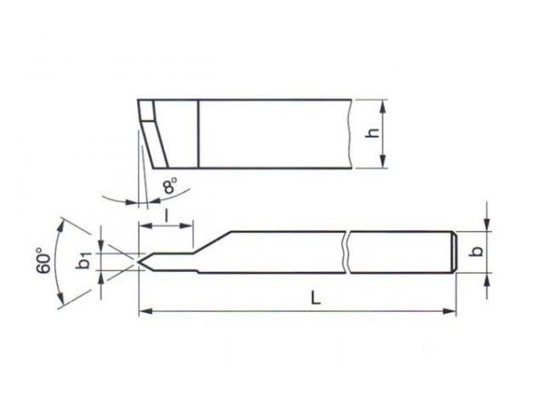 Soustružnický nůž - z rychlořezné oceli - na...