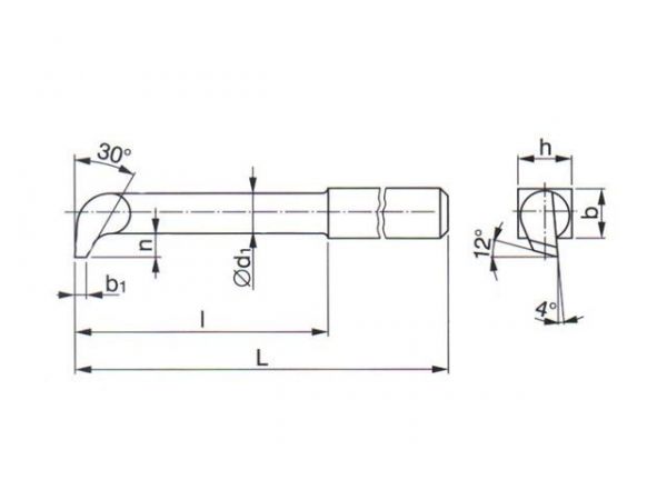 Soustružnický nůž - z rychlořezné oceli na...