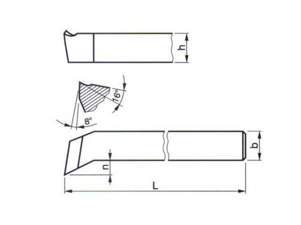 Soustružnický nůž - z rychlořezné oceli rohový