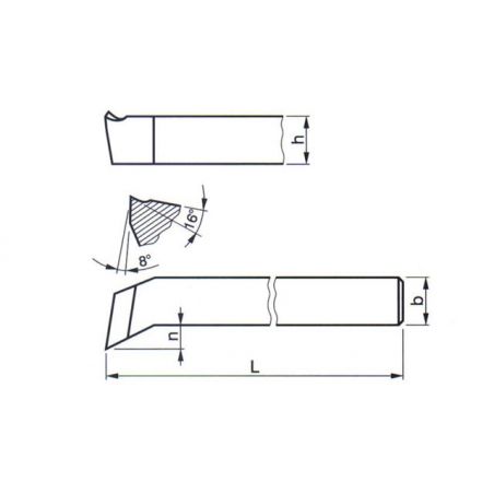 Soustružnický nůž - z rychlořezné oceli rohový