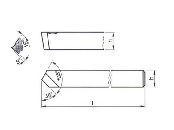 Soustružnický nůž - z rychlořezné oceli ubírací...