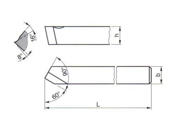 Soustružnický nůž - z rychlořezné oceli ubírací...
