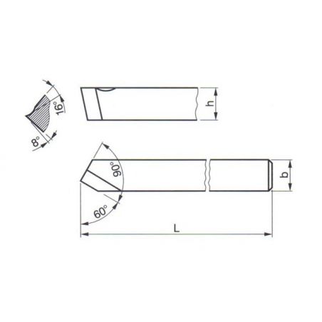 Soustružnický nůž - z rychlořezné oceli ubírací přímý