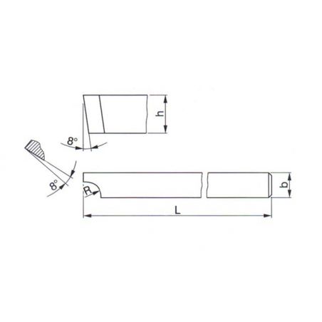 Soustružnický nůž - z rychlořezné oceli zaoblovací