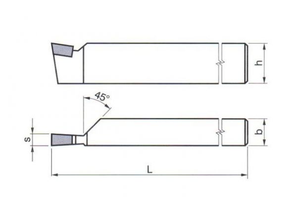 Soustružnický nůž - zapichovací, levý