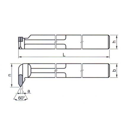 Soustružnický nůž - závitový vnitřní