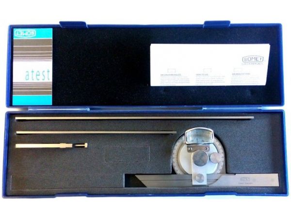 Úhloměr s lupou 251624 (0-360°)  - SOMET