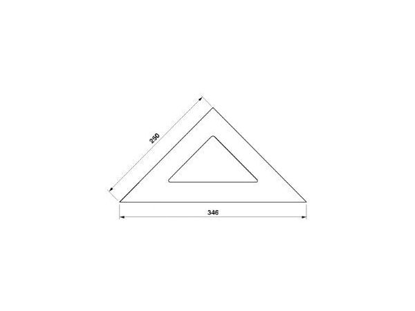 Rýsovací trojúhelník 255162 250-45° /4080/ - KINEX