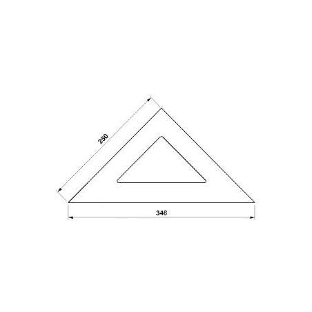 Rýsovací trojúhelník 255162 250-45° /4080/ - KINEX