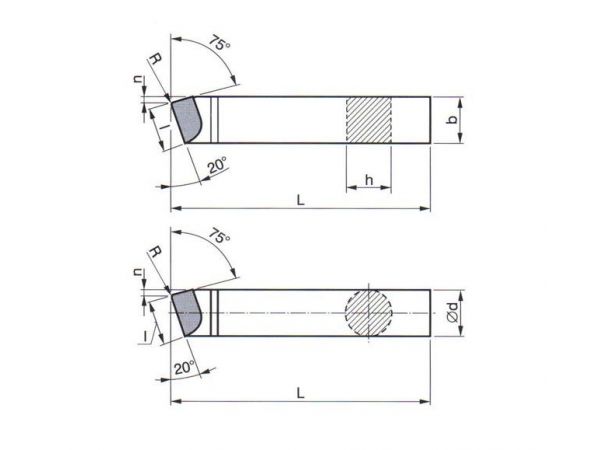 Soustružnický nůž - s pájenou destičkou z SK...