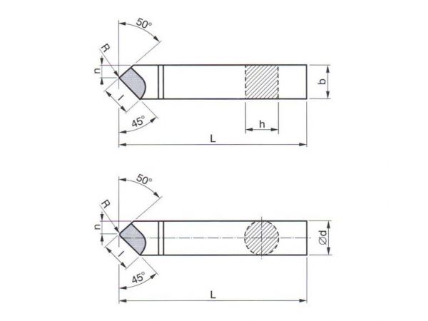 Soustružnický nůž - s pájenou destičkou z SK...
