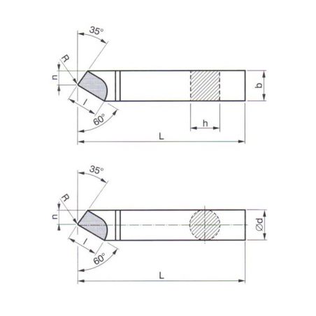 Soustružnický nůž - s pájenou destičkou z SK ubírací přímý