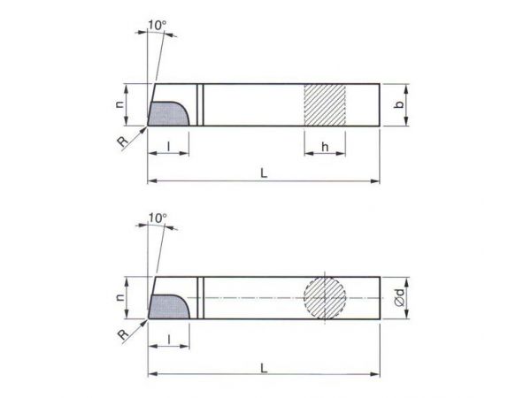 Soustružnický nůž - s pájenou destičkou z SK...
