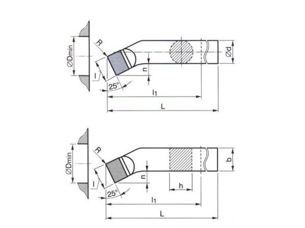 Soustružnický nůž - s pájenou destičkou z SK...